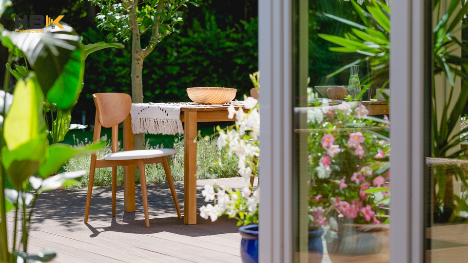 indoor outdoor living connection with bi-fold doors in Melbourne home