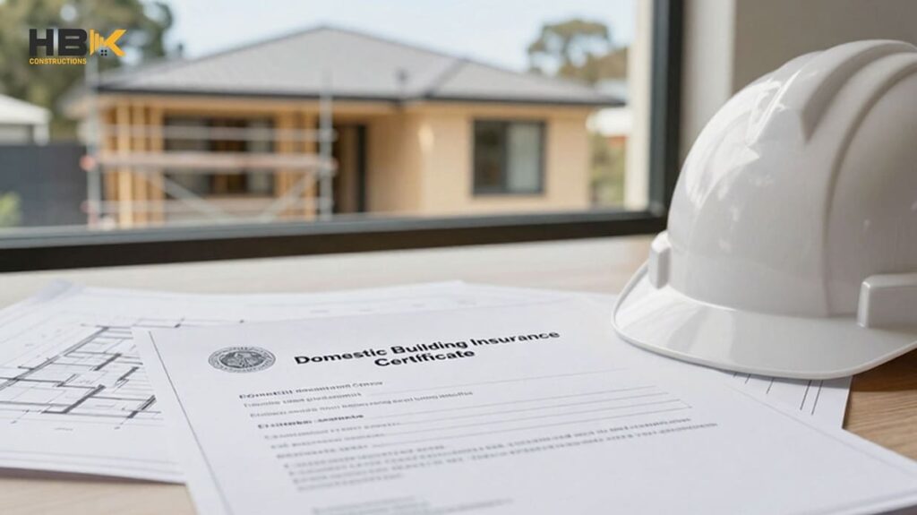Domestic Building Insurance certificate for a Melbourne home renovation