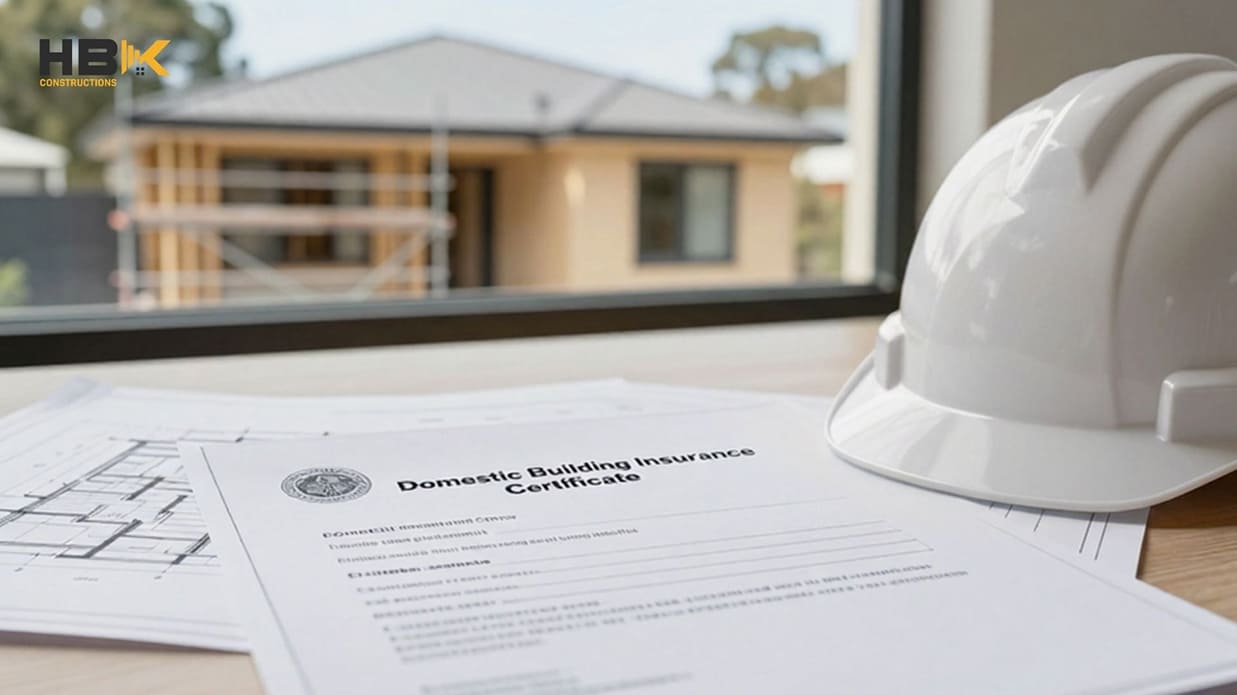 Domestic Building Insurance certificate for a Melbourne home renovation