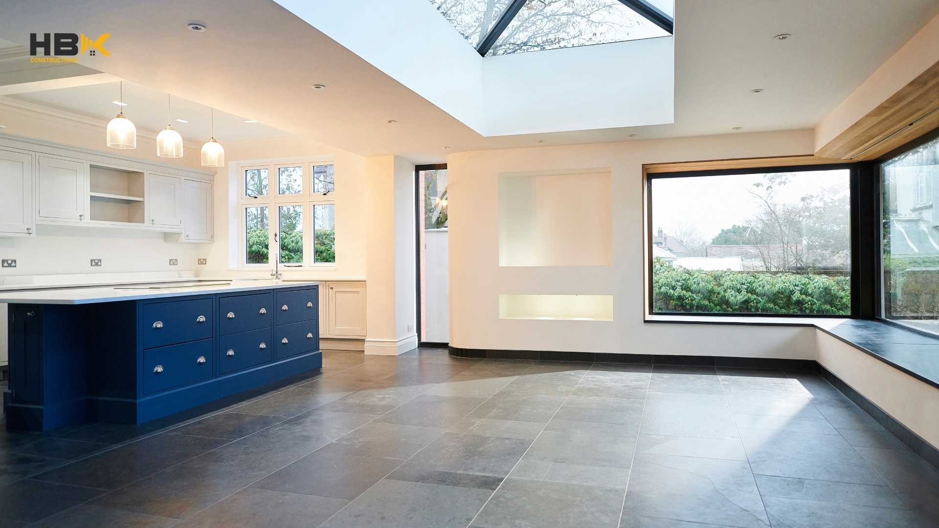 natural light filling an open-plan extension in Brighton