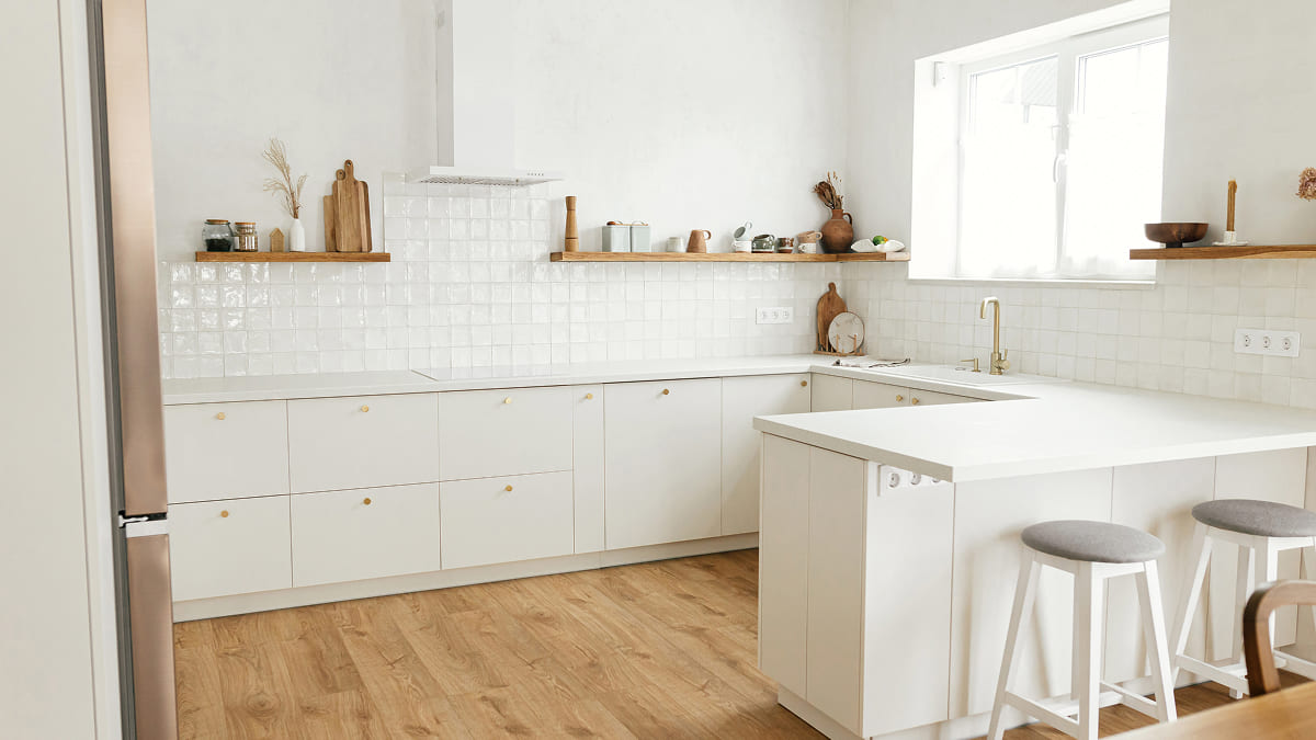 hybrid flooring in a budget kitchen renovation Melbourne