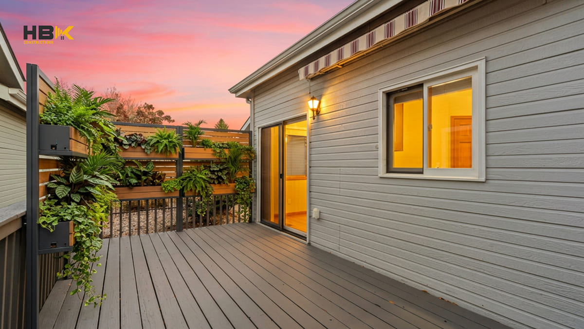 privacy screen and vertical garden on a Melbourne deck