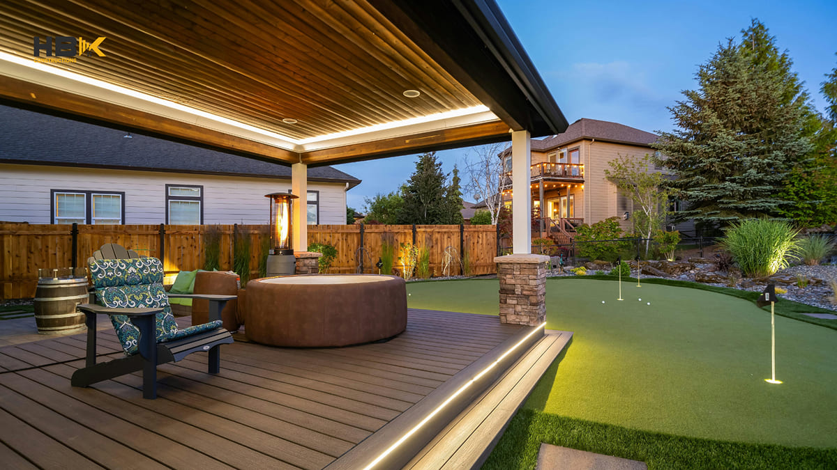 smart LED strip lighting under a Melbourne deck and pergola